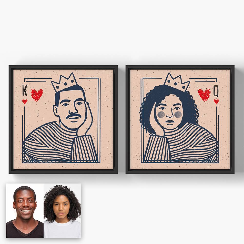 Ace of Hearts - Custom Square Canvas-7 Ace of Hearts - Custom Square Canvas-7 product photo