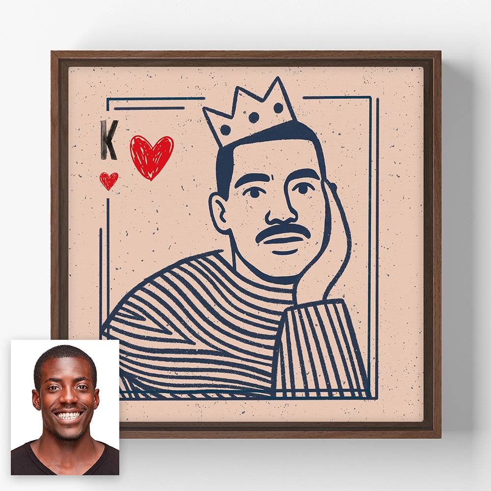 Ace of Hearts - Custom Square Canvas-3 Ace of Hearts - Custom Square Canvas-3 product photo
