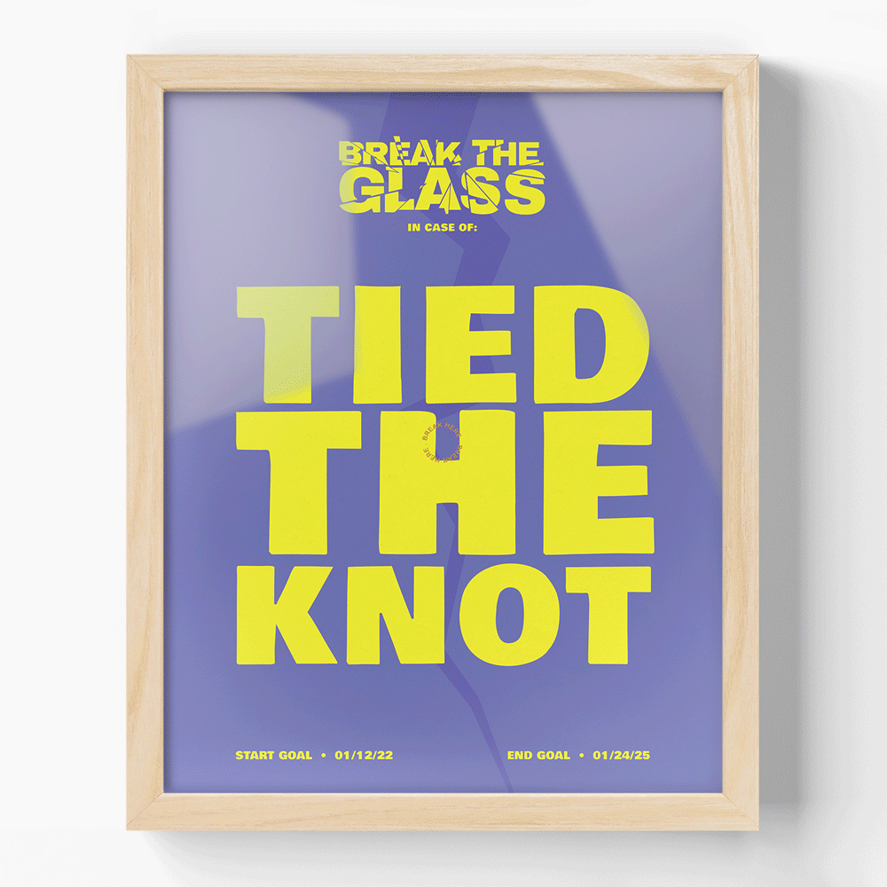 Break The Glass Custom Goal Wall Art-2 Break The Glass Custom Goal Wall Art-2 product photo