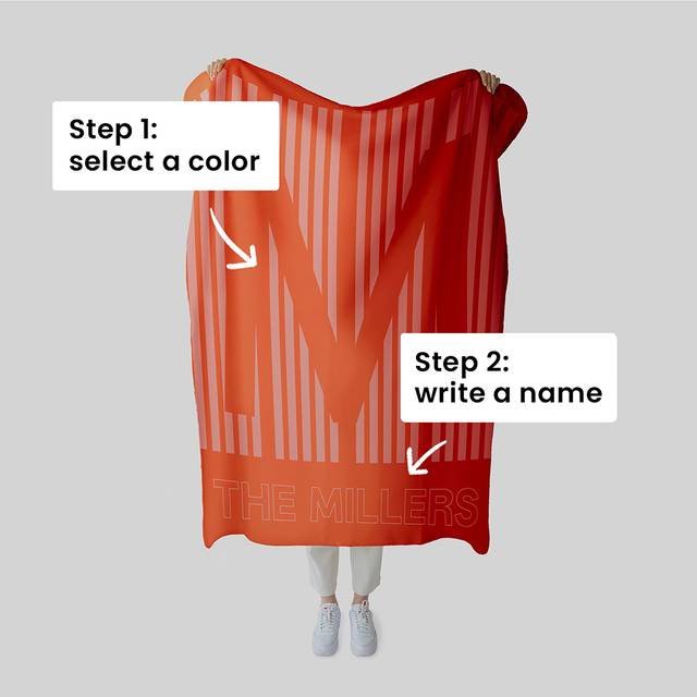 Initial Impact Custom Letter Blanket Lime & Lou