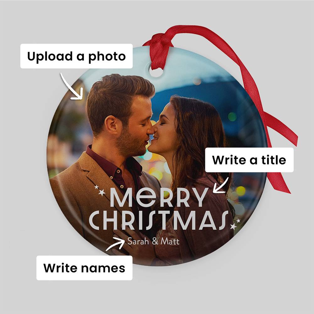 Custom Christmas Ornament with Picture and Text-3 product photo