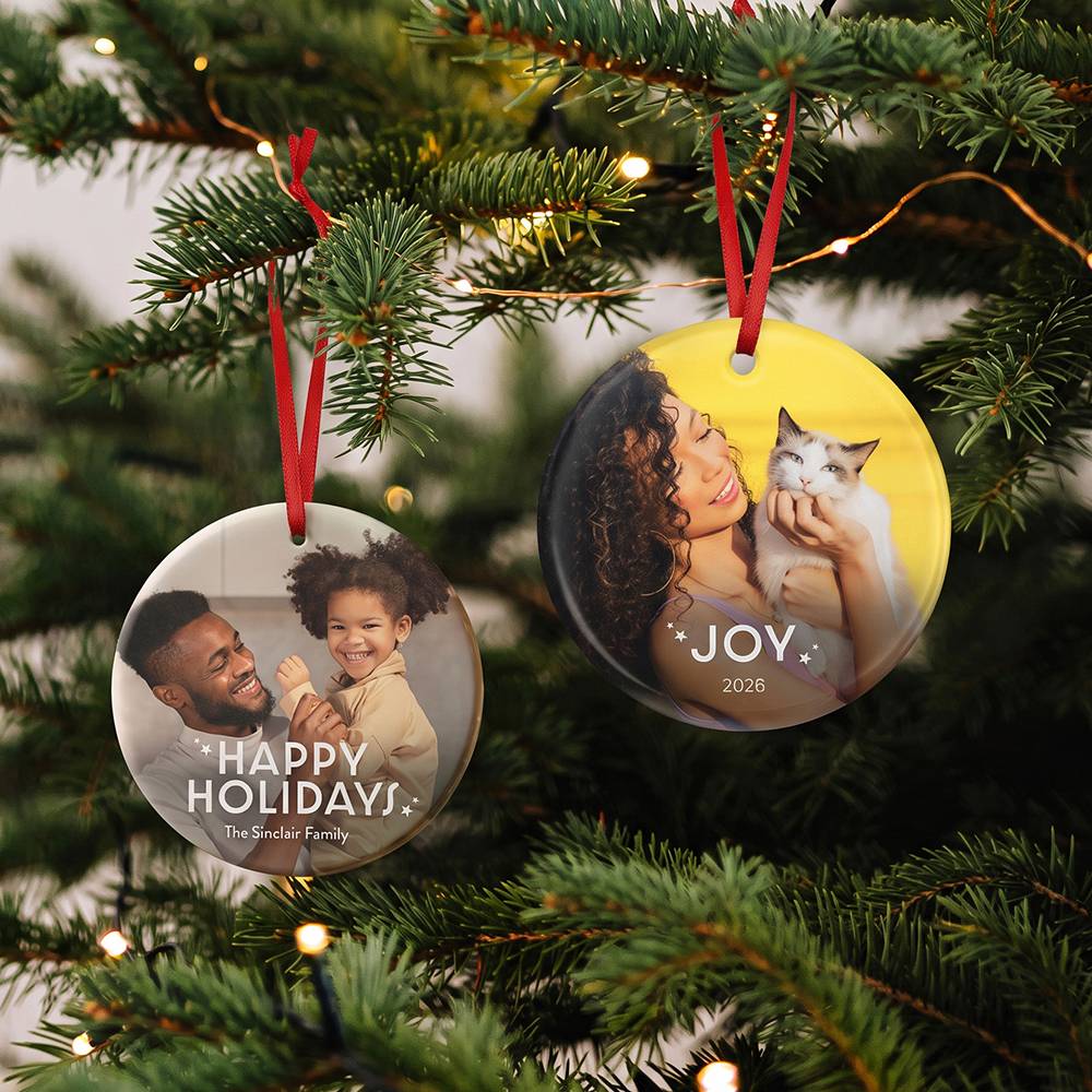 Custom Christmas Ornament with Picture and Text-1 product photo