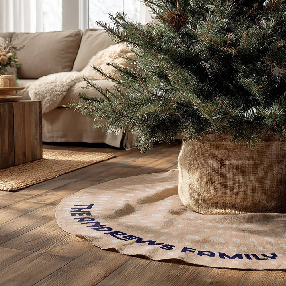 Evergreen Elegance – Custom Christmas Tree Skirt-4 product photo