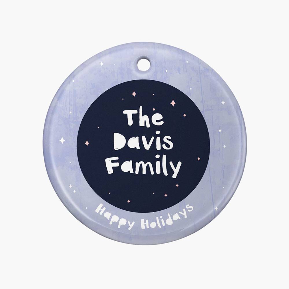 Evergreen Wishes – Custom Family Christmas Ornament Set of Three-3 product photo