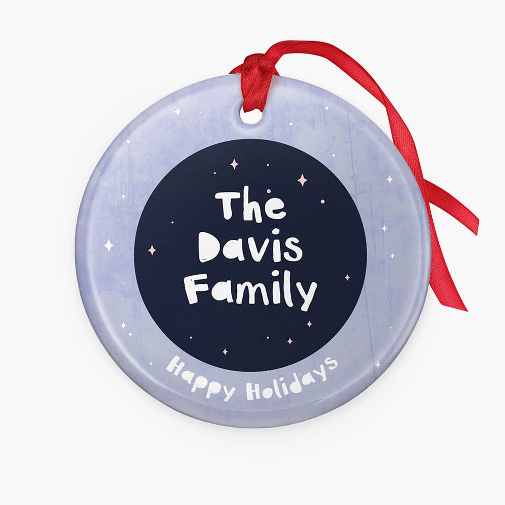 Evergreen Wishes – Custom Family Christmas Ornament-1 Evergreen Wishes – Custom Family Christmas Ornament-1 product photo