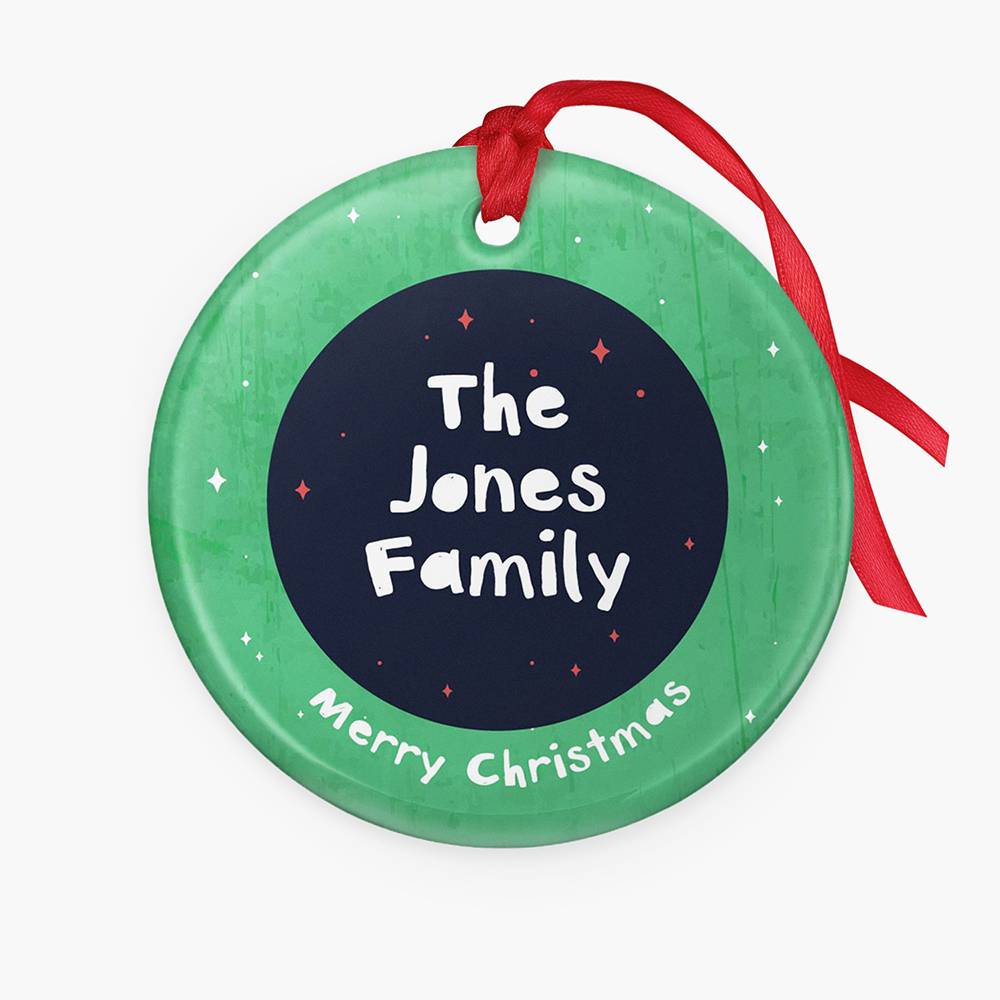 Evergreen Wishes – Custom Family Christmas Ornament-2 Evergreen Wishes – Custom Family Christmas Ornament-2 product photo