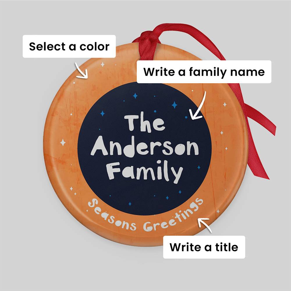 Evergreen Wishes – Custom Family Christmas Ornament-4 Evergreen Wishes – Custom Family Christmas Ornament-4 product photo