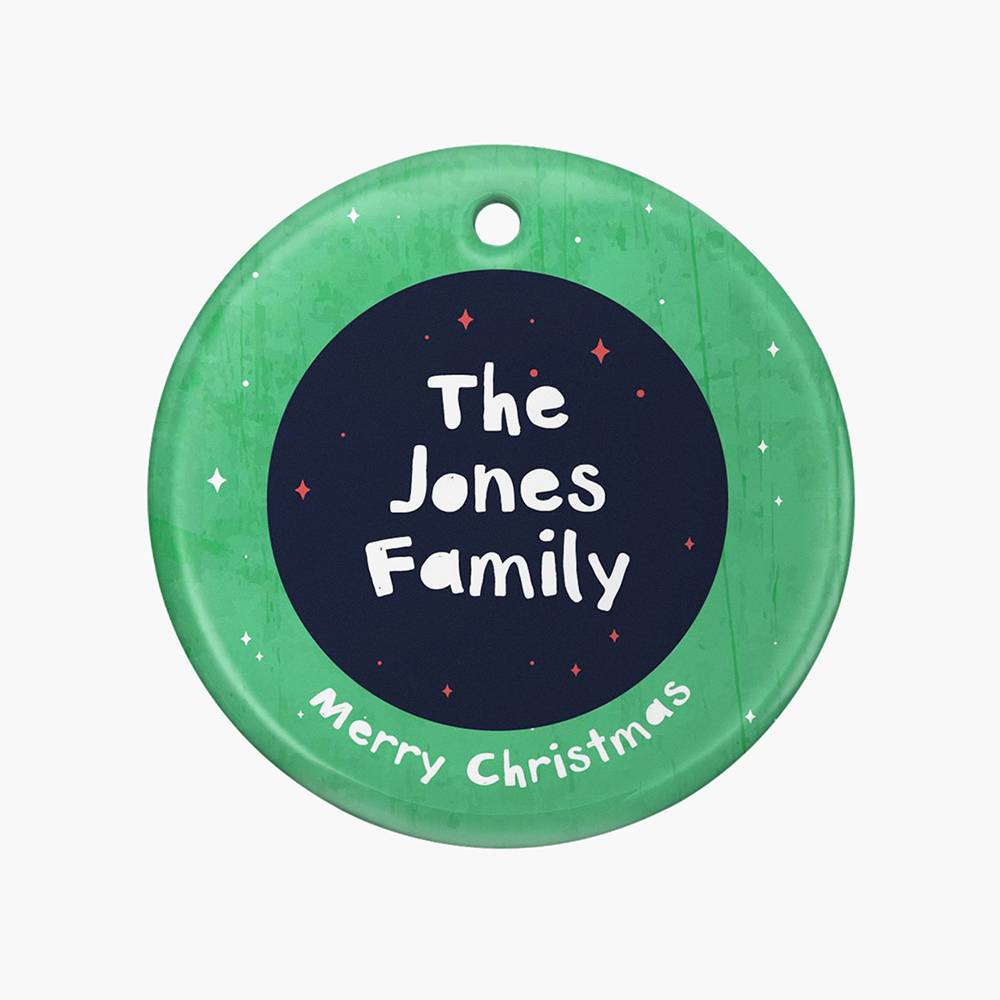 Evergreen Wishes – Custom Family Christmas Ornament Set of Three-7 product photo