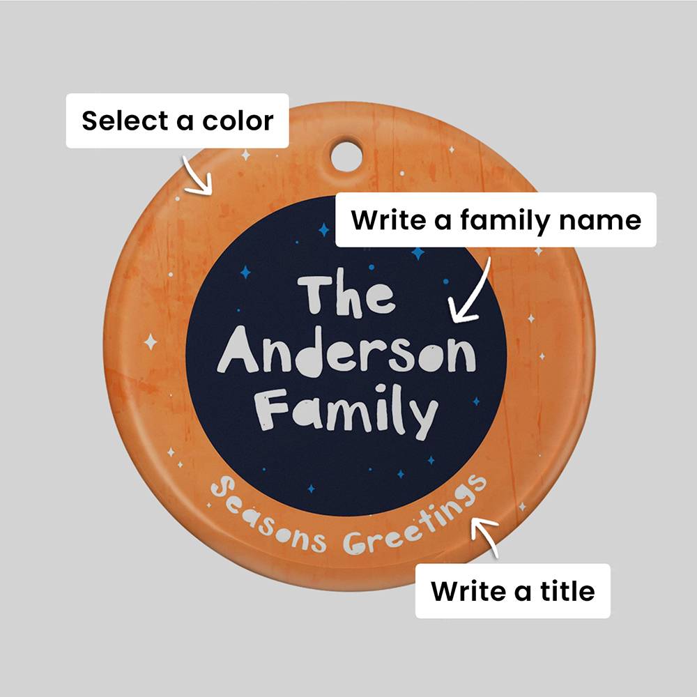 Evergreen Wishes – Custom Family Christmas Ornament Set of Three-6 product photo