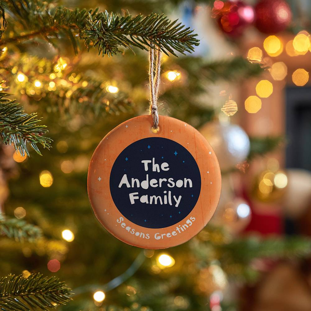 Evergreen Wishes – Custom Family Christmas Ornament Set of Three-1 product photo