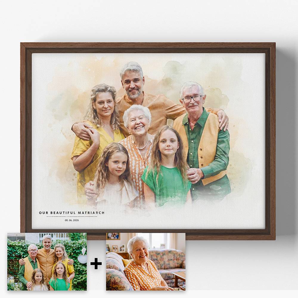 Faded Together - Horizontal Family Watercolor Canvas-8 Faded Together - Horizontal Family Watercolor Canvas-8 product photo