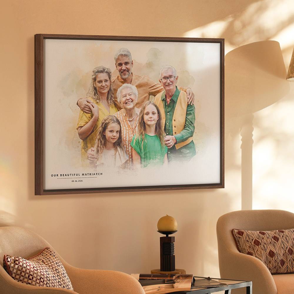 Faded Together - Horizontal Family Watercolor Canvas-10 Faded Together - Horizontal Family Watercolor Canvas-10 product photo