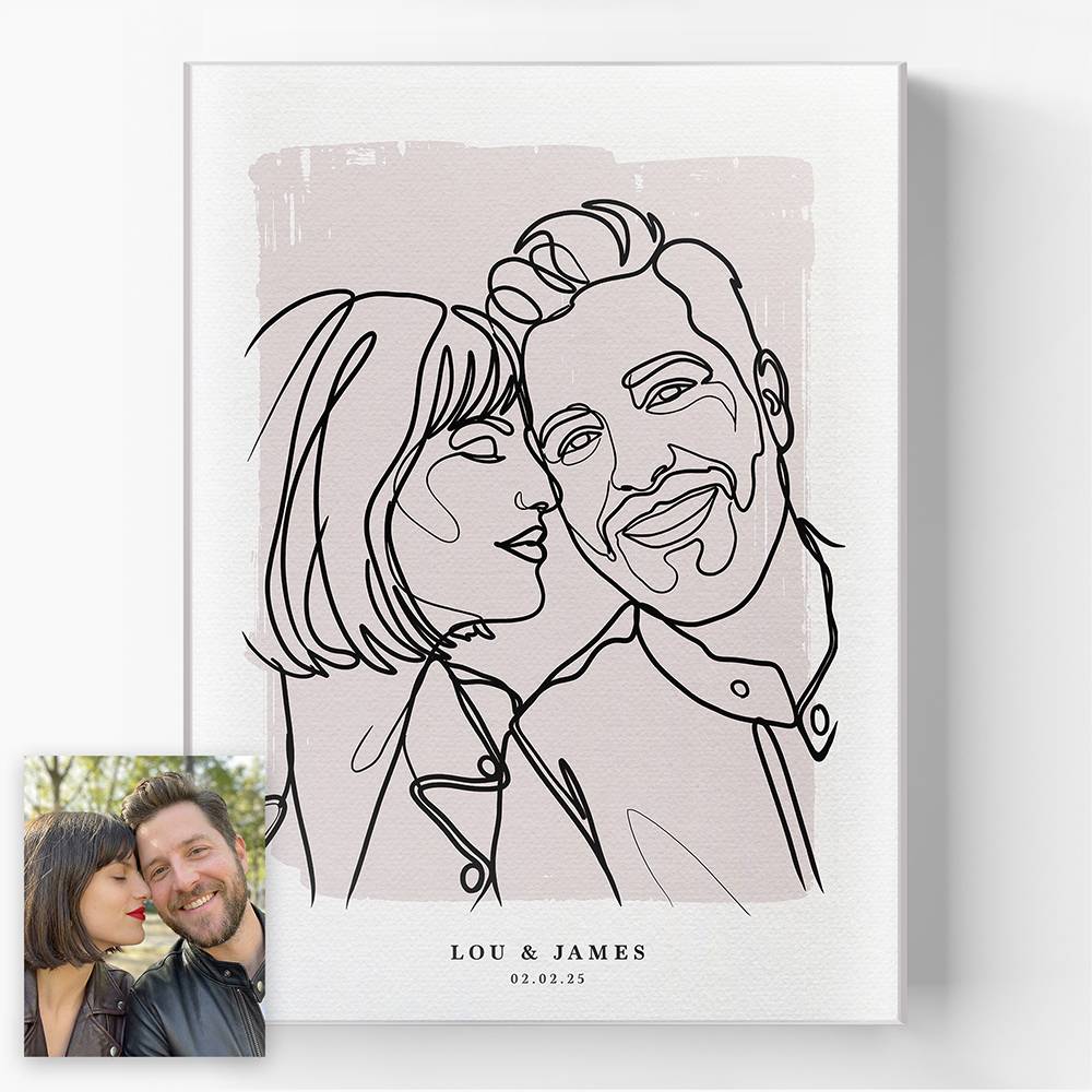 Forever in Lines - Custom Portrait Acrylic-2 product photo