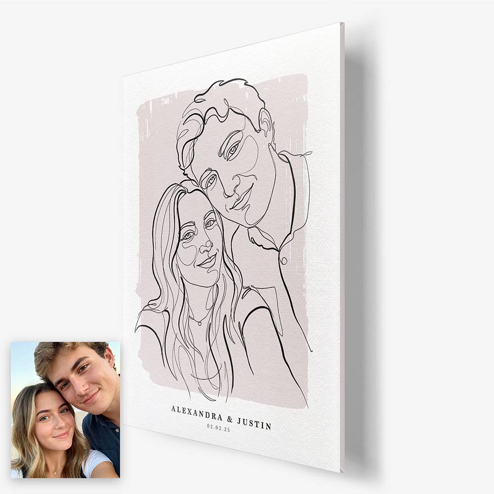 Forever in Lines - Custom Portrait Acrylic-1 product photo