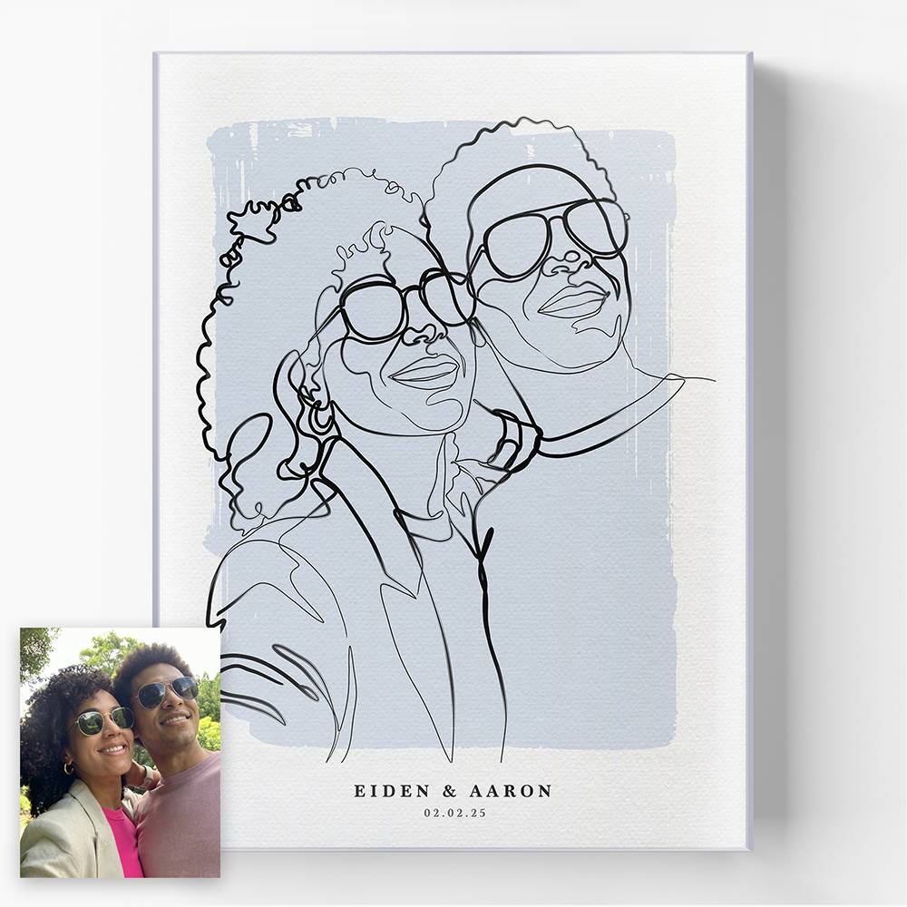 Forever in Lines - Custom Portrait Acrylic-5 product photo
