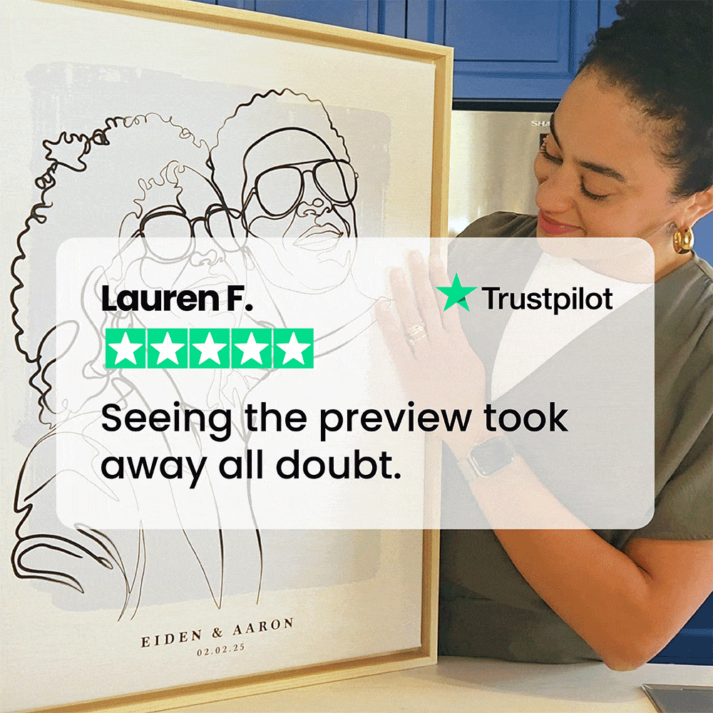 Forever in Lines - Custom Portrait Canvas-2 product photo