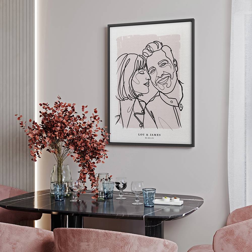 Forever in Lines - Custom Portrait Canvas-4 product photo