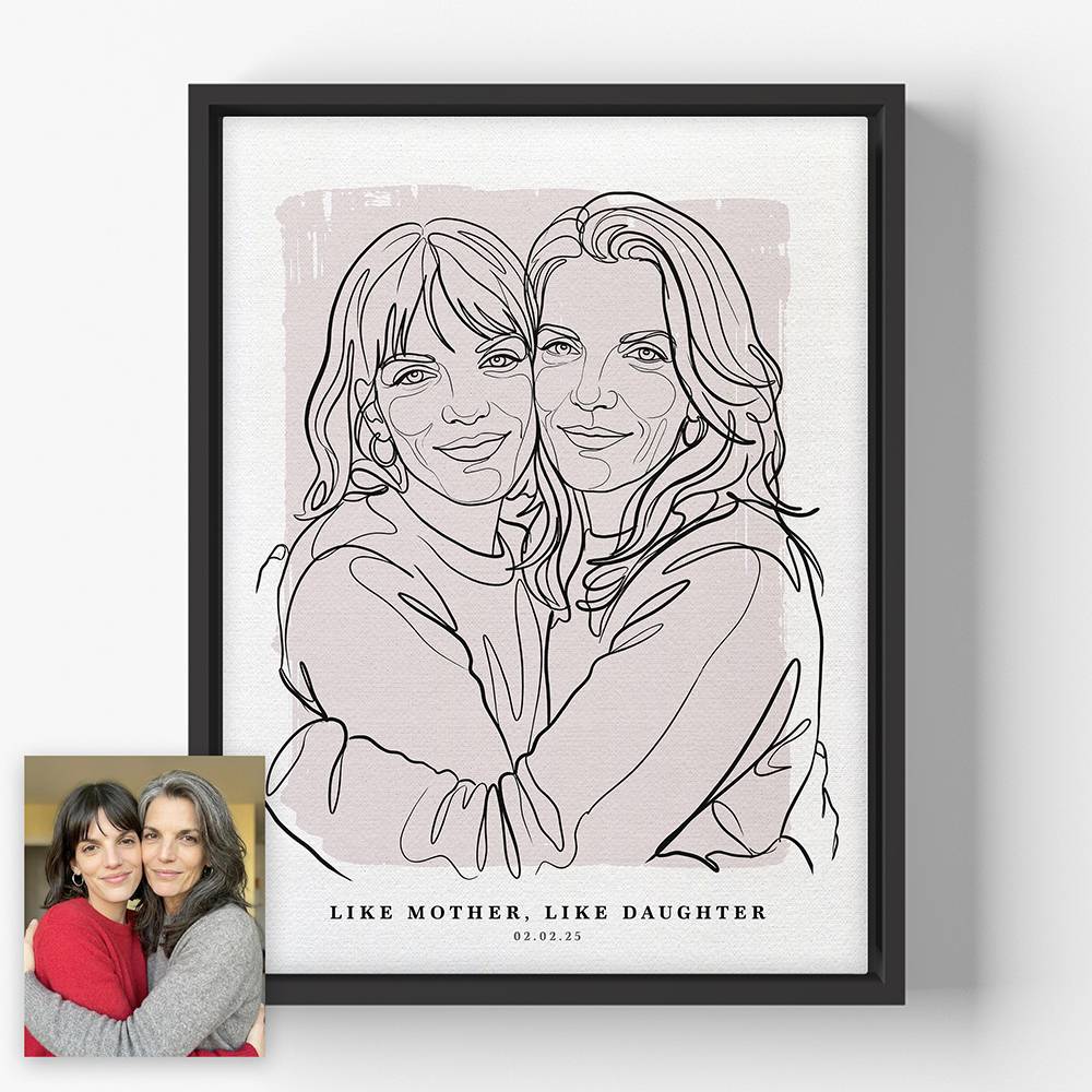 Forever in Lines - Custom Portrait Canvas-1 product photo