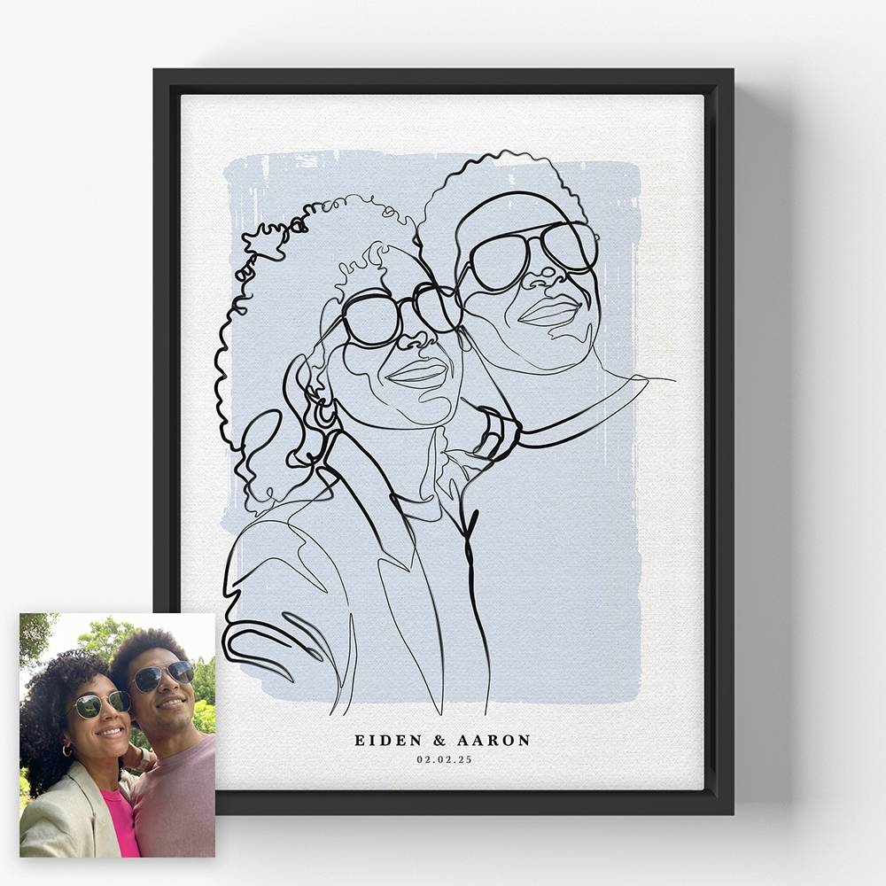 Forever in Lines - Custom Portrait Canvas-6 product photo