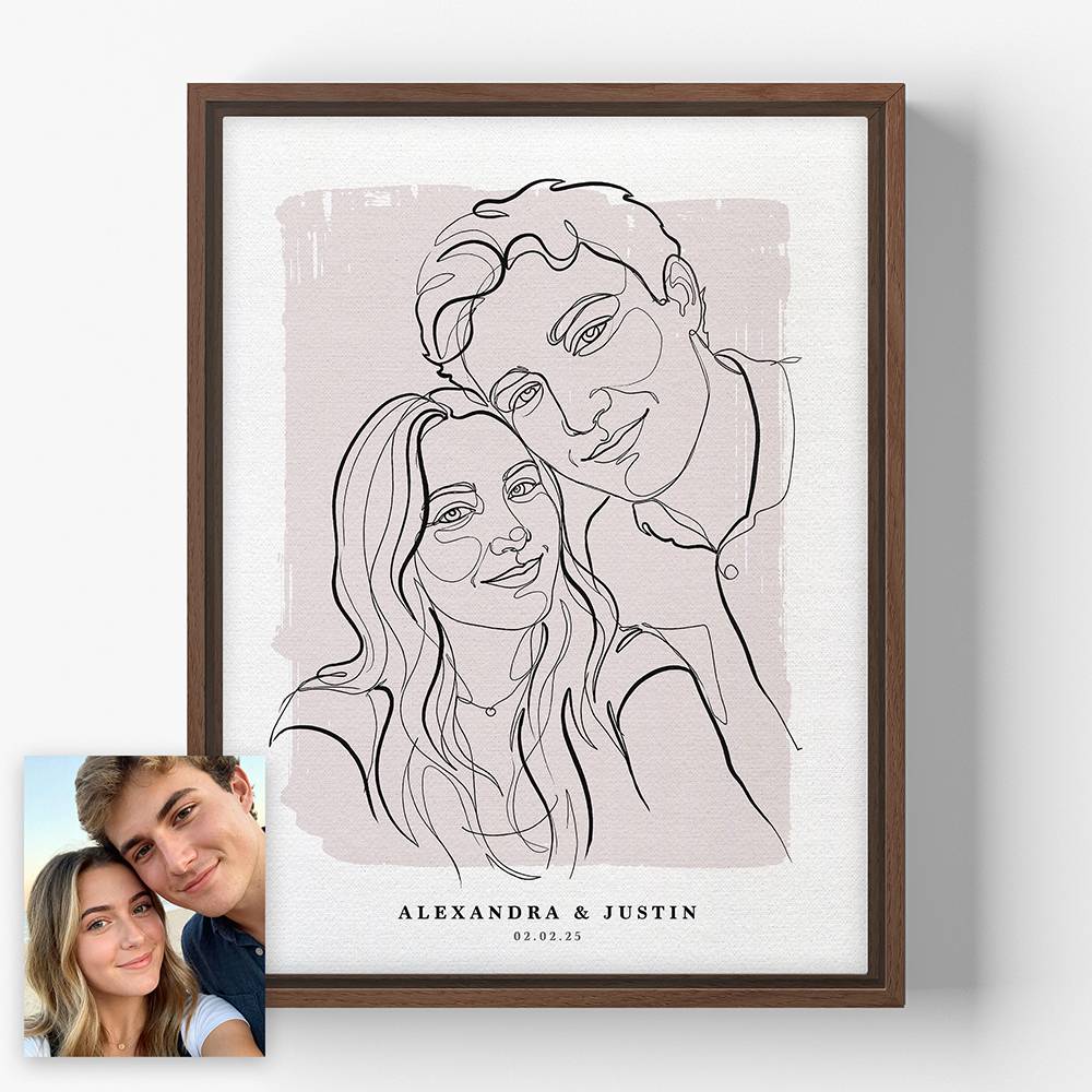 Forever in Lines - Custom Portrait Canvas-5 product photo
