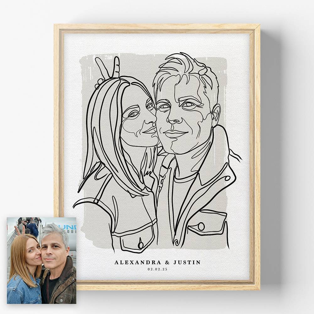 Forever in Lines - Custom Portrait Canvas product photo