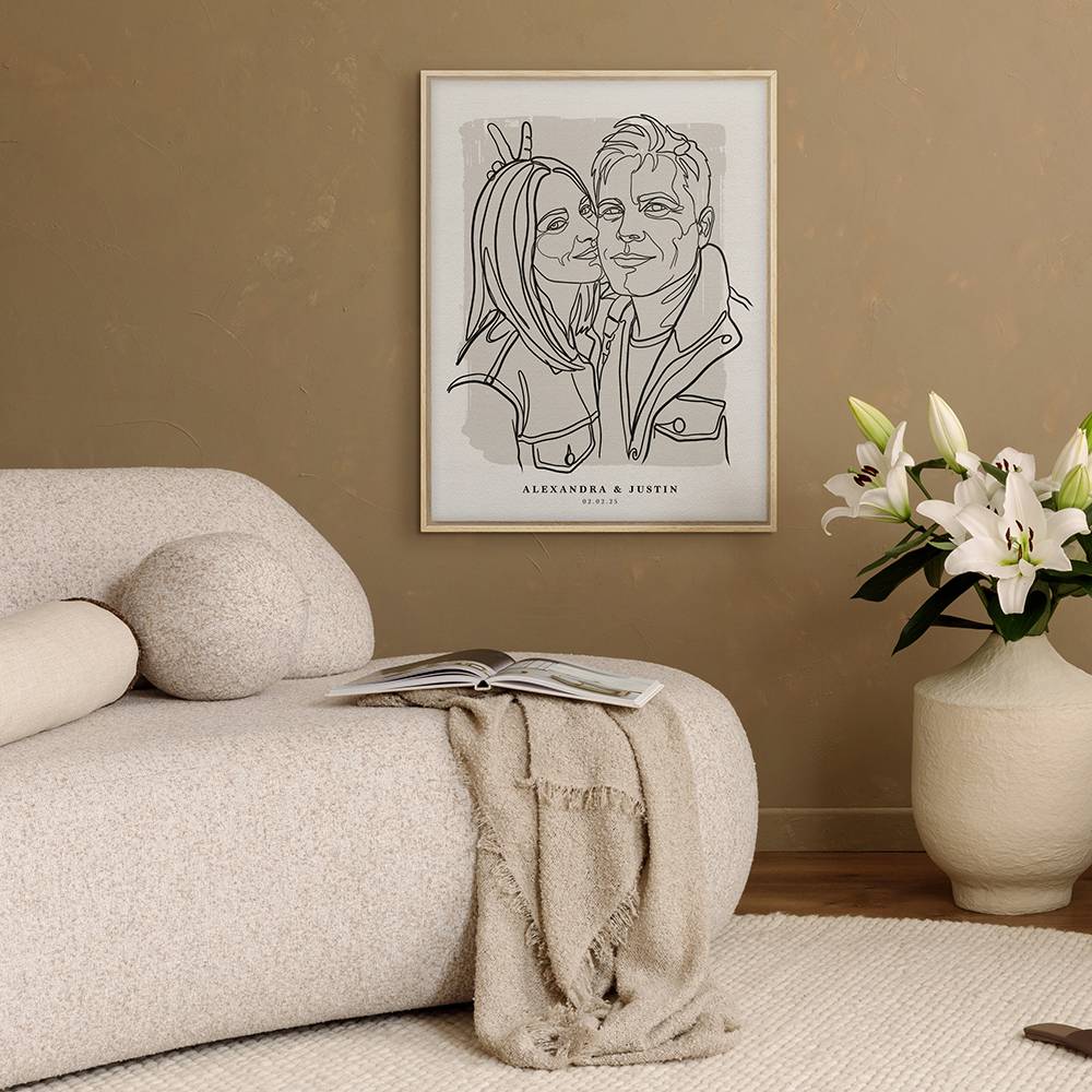 Forever in Lines - Custom Portrait Canvas-3 product photo