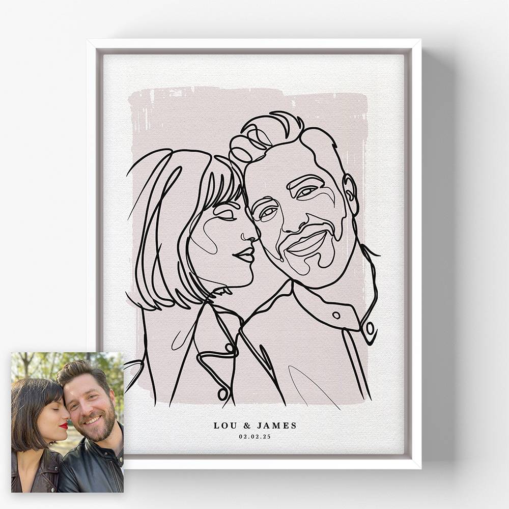 Forever in Lines - Custom Portrait Canvas-2 product photo
