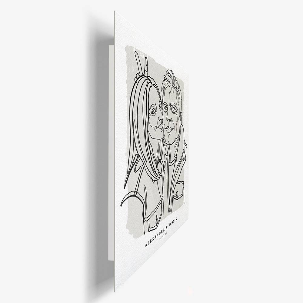 Forever in Lines - Custom Portrait Metal-2 product photo