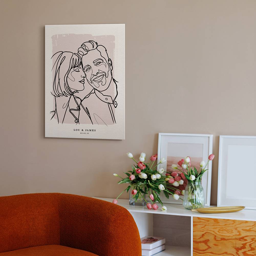 Forever in Lines - Custom Portrait Metal-6 product photo