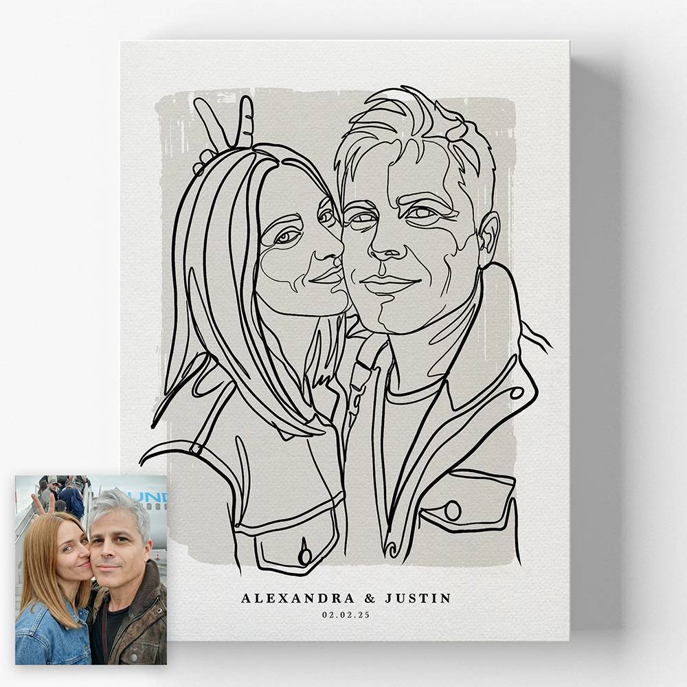 Forever in Lines - Custom Portrait Metal-7 product photo