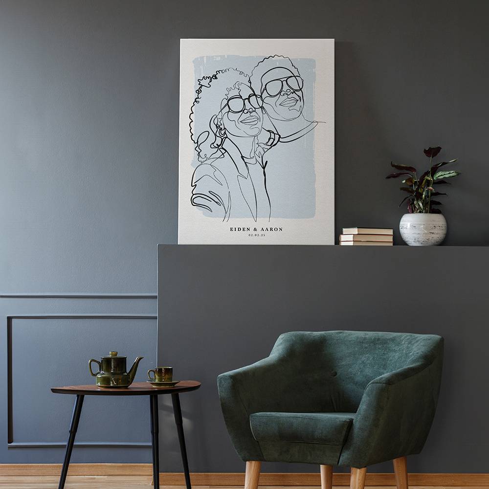 Forever in Lines - Custom Portrait Metal-5 product photo