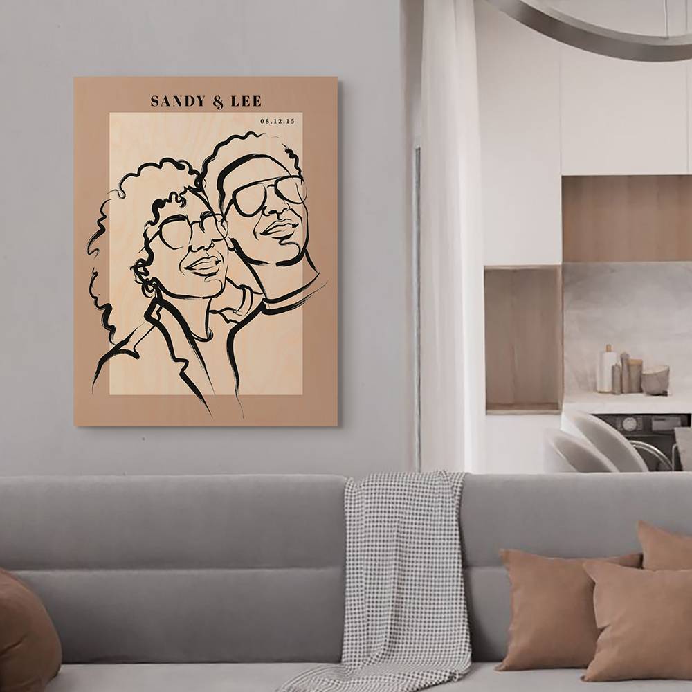 Forever in Lines - Custom Wood Wall Art-2 product photo