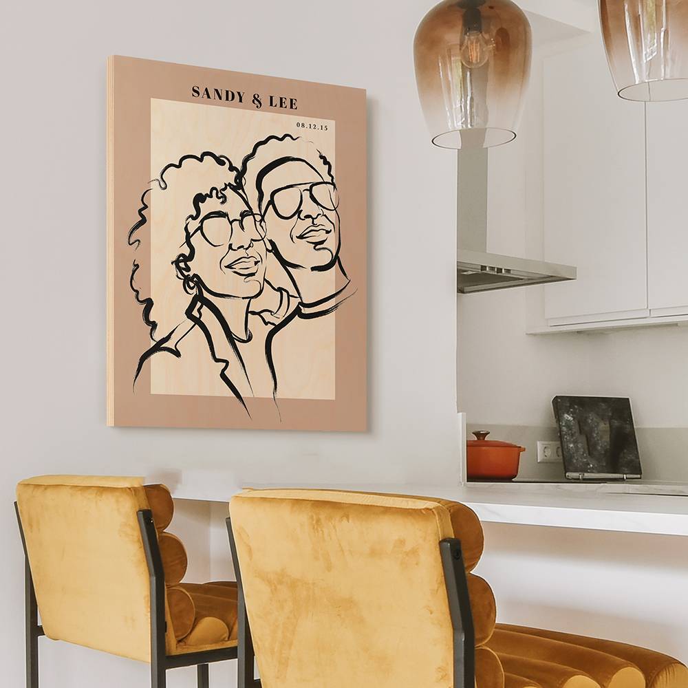 Forever in Lines - Custom Wood Wall Art-6 product photo