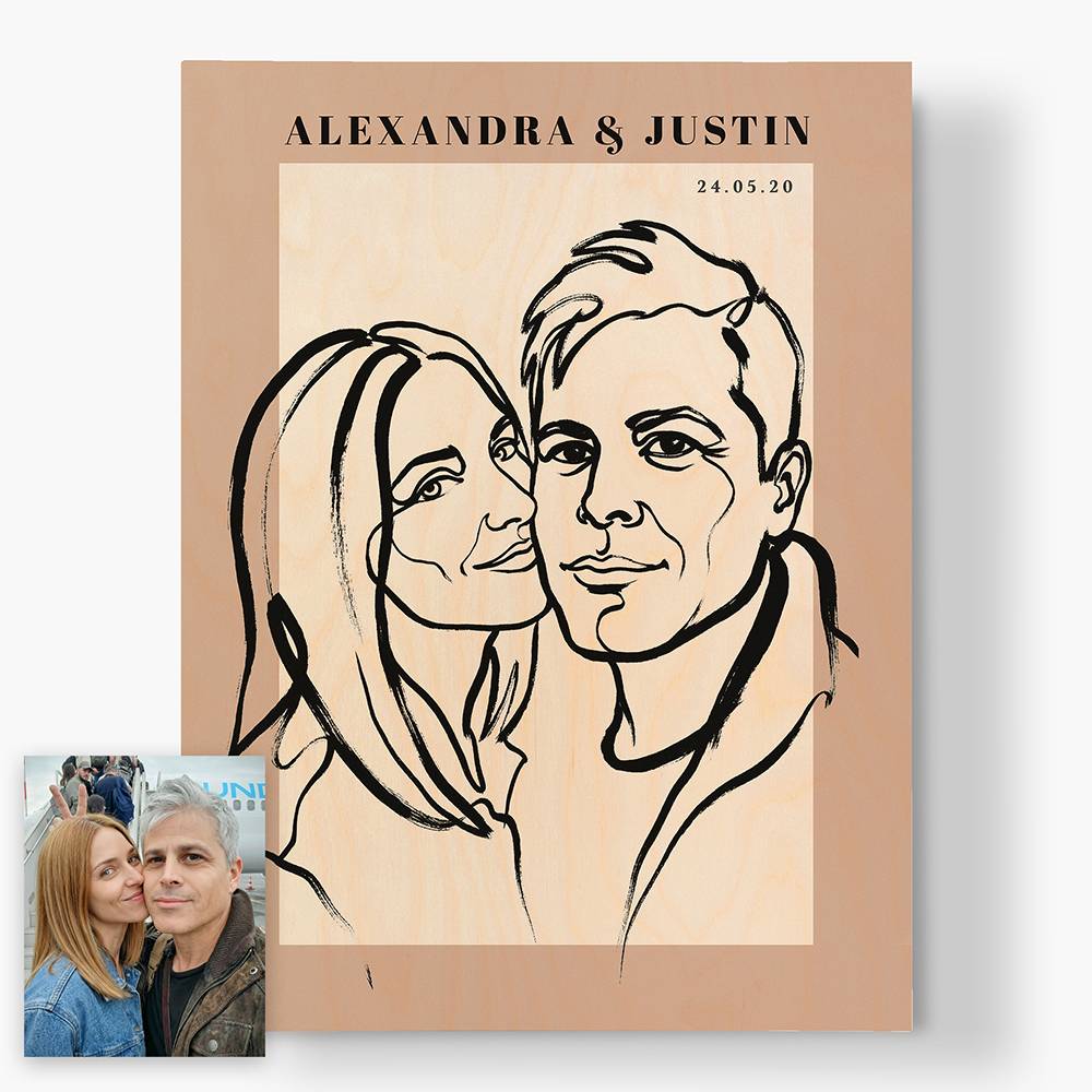 Forever in Lines - Custom Wood Wall Art-3 product photo