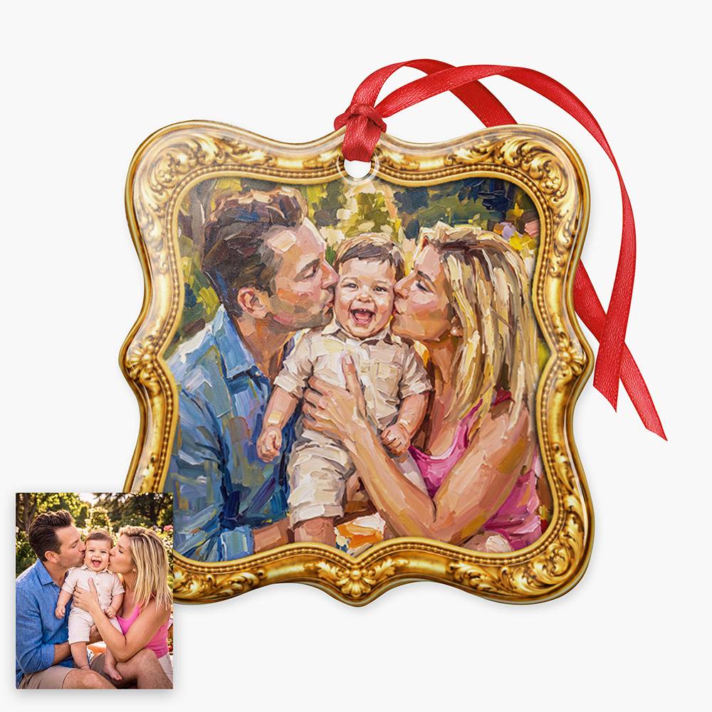Framed in Gold – Custom Metal Ornament-3 product photo