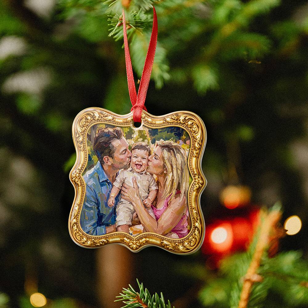Framed in Gold – Custom Metal Ornament-4 product photo