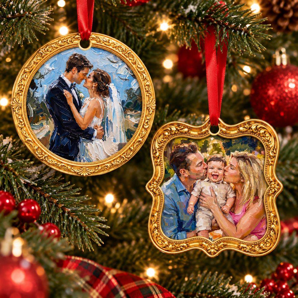 Framed in Gold – Custom Metal Ornament-9 product photo