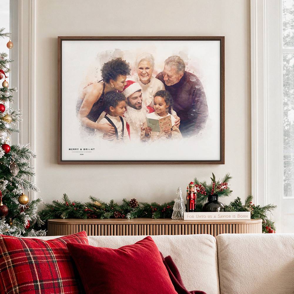 Generations of Love – Custom Watercolor Canvas-4 product photo