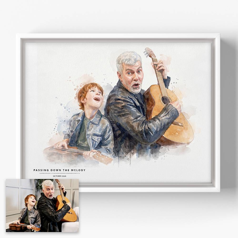 Generations of Love – Custom Watercolor Canvas-7 product photo