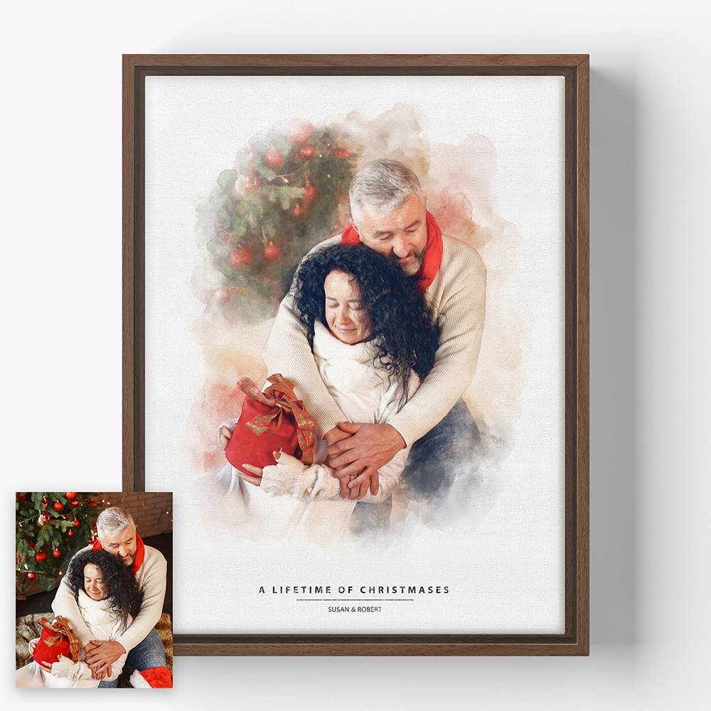 Generations of Love – Custom Watercolor Canvas-1 product photo