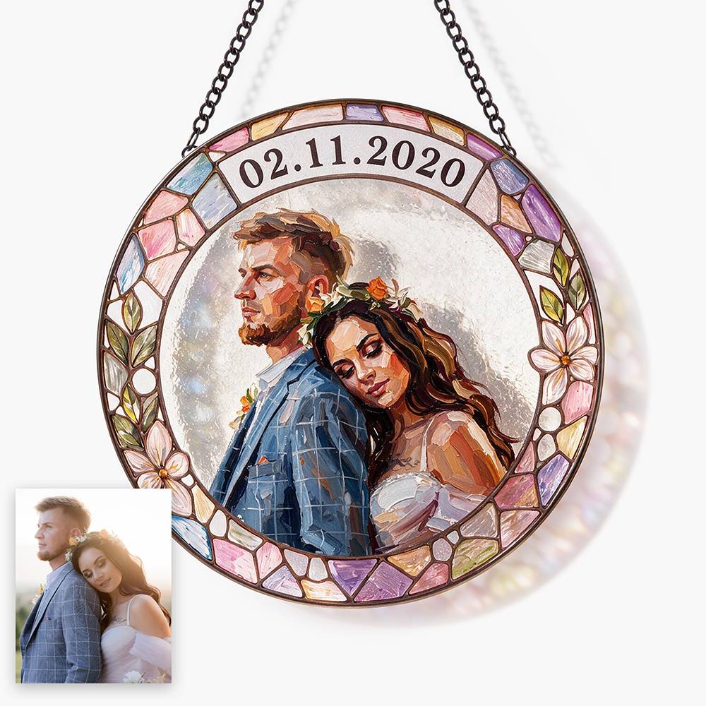 Love in Light – Custom Wedding Suncatcher-3 Love in Light – Custom Wedding Suncatcher-3 product photo