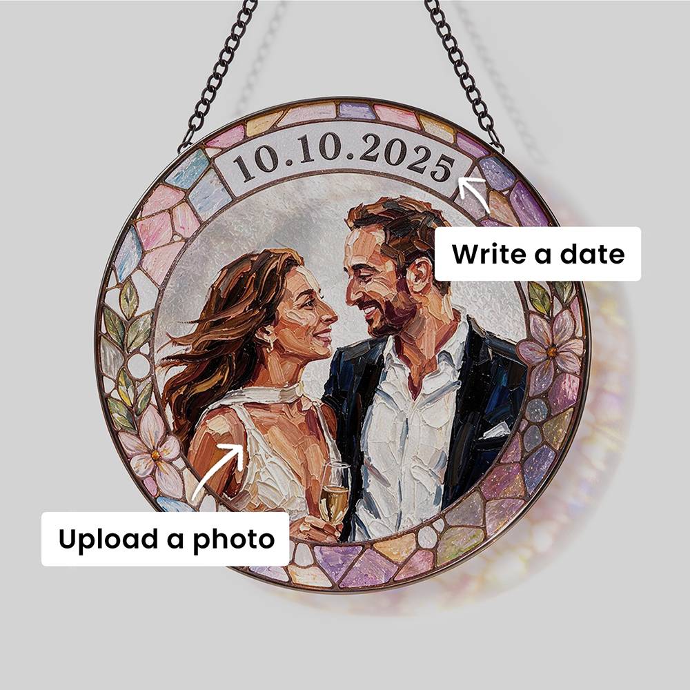 Love in Light – Custom Wedding Suncatcher-4 Love in Light – Custom Wedding Suncatcher-4 product photo