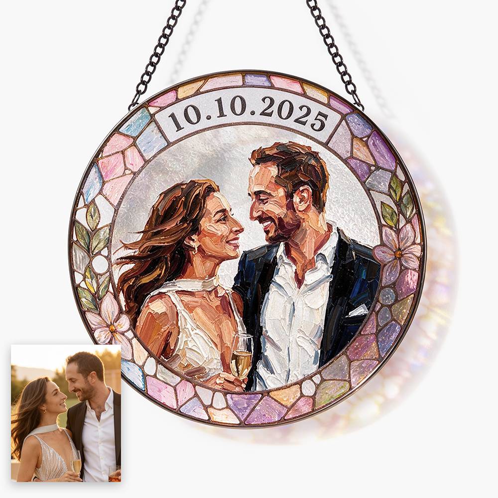 Love in Light – Custom Wedding Suncatcher-2 Love in Light – Custom Wedding Suncatcher-2 product photo