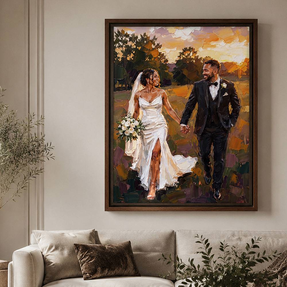 Hand-Embellished Oil Painting Canvas Wall Art-3 product photo