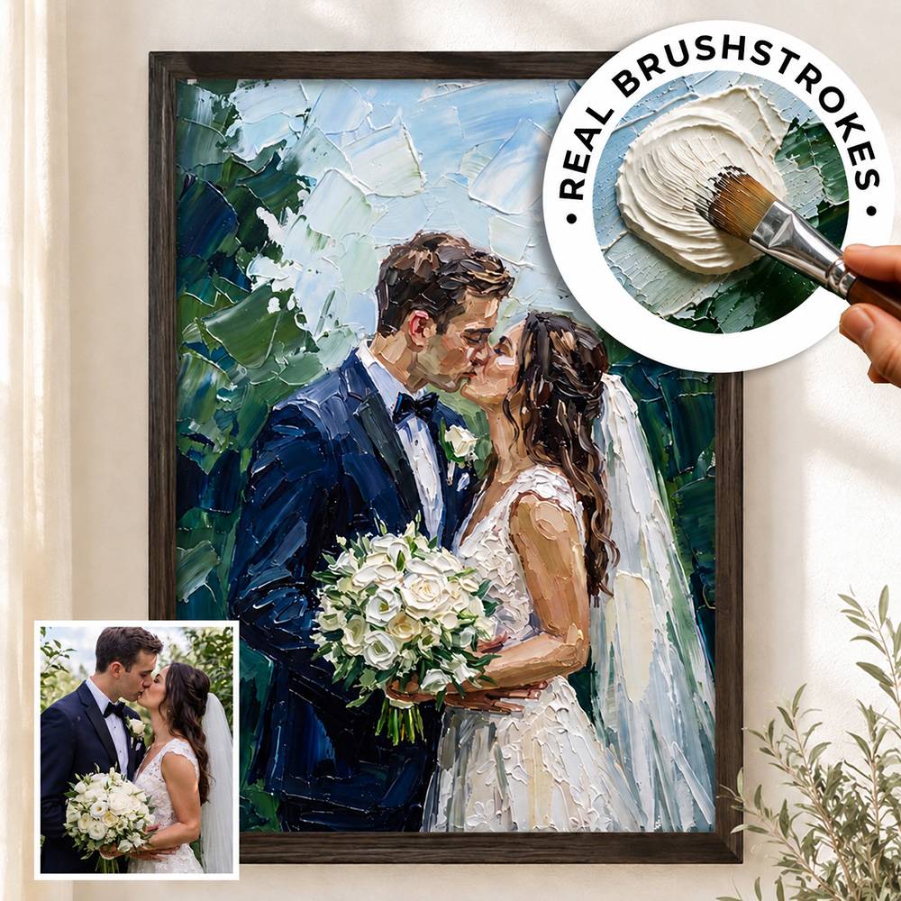 Hand-Embellished Oil Painting Canvas Wall Art-1 product photo