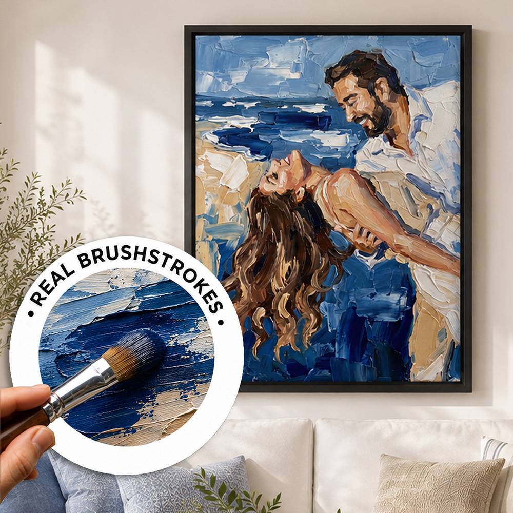 Hand-Embellished Oil Painting Canvas Wall Art-2 product photo