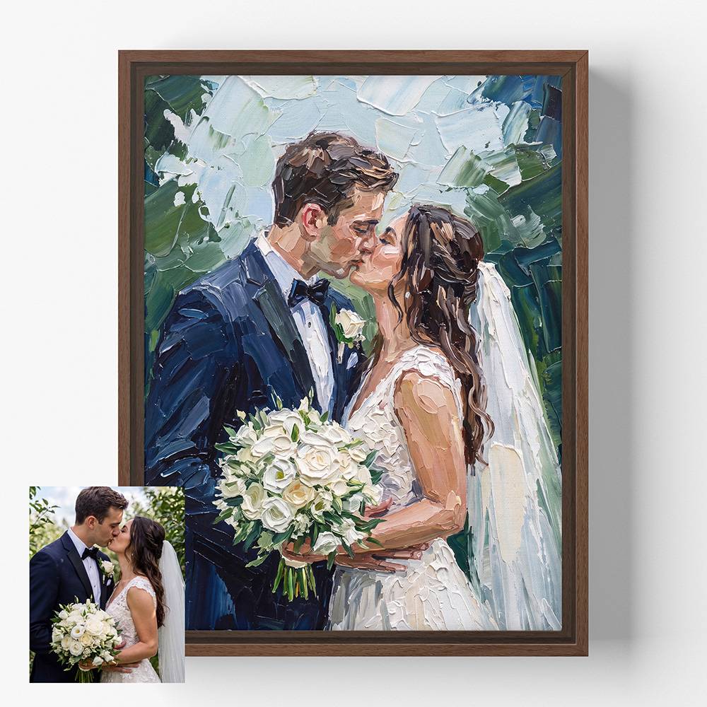 Hand-Embellished Oil Painting Canvas Wall Art-4 product photo