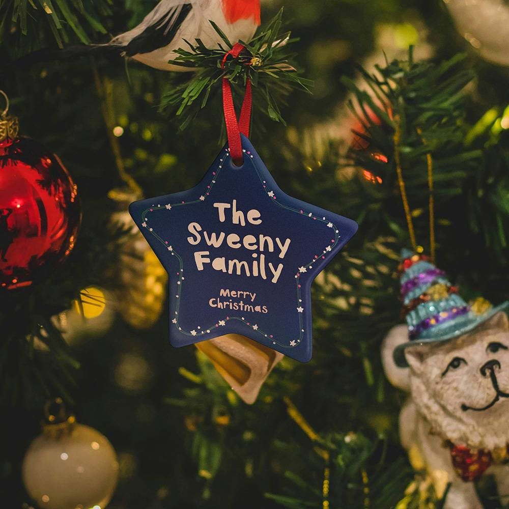 Holiday Name Glow  – Custom Family Christmas Ornament-2 product photo
