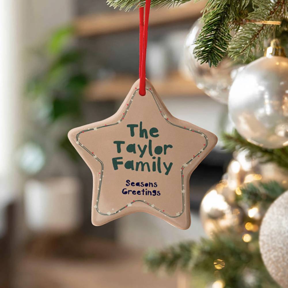 Holiday Name Glow  – Custom Family Christmas Ornament-6 product photo