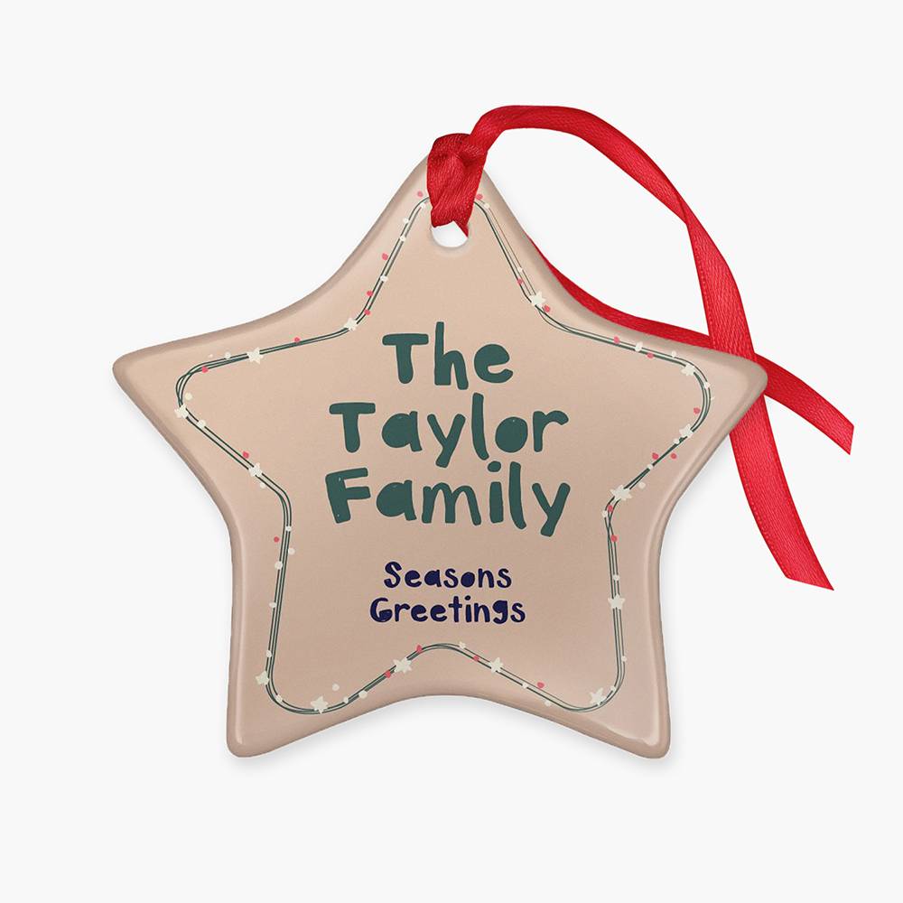Holiday Name Glow  – Custom Family Christmas Ornament-4 product photo